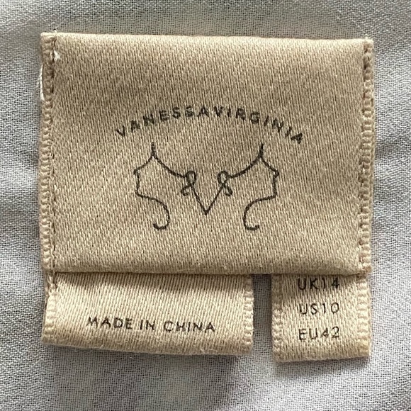 Anthropologie Vanessa Virginia 100% silk floral ombre blouse top tunic Sz 10 - Picture 9 of 11